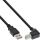 InLine USB 2.0 Kabel USB-A auf USB-B, unten abgewinkelt, schwarz, 2m