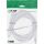 InLine USB 2.0 Kabel, A an B, weiß / gold, mit Ferritkern, 10m