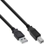 InLine USB 2.0 Kabel, A an B, schwarz, 0,5m