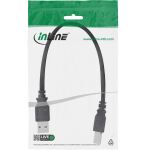 InLine USB 2.0 Kabel, A an B, schwarz, 0,5m