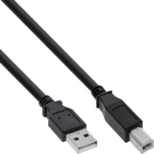 InLine USB 2.0 Kabel, A an B, schwarz, 5m
