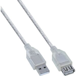 InLine USB 2.0 Verlängerung, St/Bu, Typ A, transparent, 5m