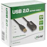 InLine USB 2.0 Aktiv-Verl., mit Signalverstärkung "Repeater", ST A / BU A, 5m