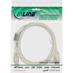 InLine USB 2.0 Verlängerungskabel Typ A mit Ferritkern, transparent, 5m