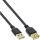 InLine USB 2.0 Flachkabel Verlängerung, A ST / BU, schwarz, Kontakte gold, 1m