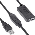 InLine USB 2.0 Aktiv-Verlängerung, USB-A Stecker/Buchse, 15m