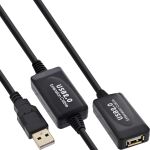 InLine USB 2.0 Aktiv-Verl., mit Signalverstärkung "Repeater", ST A / BU A, 15m