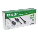 InLine USB 2.0 Aktiv-Verl., mit Signalverstärkung "Repeater", ST A / BU A, 15m