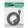 InLine USB 2.0 Flachkabel Verlängerung, A ST / BU, schwarz, Kontakte gold, 1,5m