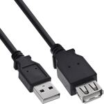 InLine USB 2.0 Verlängerung, Stecker / Buchse, Typ A, schwarz, 0,5m