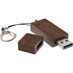 InLine woodstick USB 3.0 Speicherstick, Walnuss, 128GB