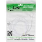 InLine USB 2in1 Y-Ladekabel, 1x USB-A Stecker an 2x USB-C Stecker, weiß, 1m