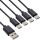 InLine USB 4in1 Y-Ladekabel, 1x USB-A Stecker an 4x USB-C Stecker, 1m