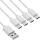 InLine USB 4in1 Y-Ladekabel, 1x USB-A Stecker an 4x USB-C Stecker, weiß, 1m