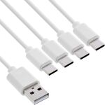 InLine USB 4in1 Y-Ladekabel, 1x USB-A Stecker an 4x USB-C Stecker, weiß, 2m