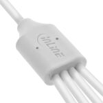 InLine USB 4in1 Y-Ladekabel, 1x USB-A Stecker an 4x USB-C Stecker, weiß, 2m