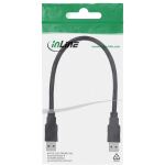 InLine USB 3.2 Gen.1 Kabel, A an A, schwarz, 0,5m