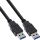 InLine USB 3.2 Gen.1 Kabel, A an A, schwarz, 1m