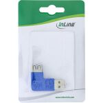 InLine USB 3.2 Gen.1 Adapter, Stecker A auf Buchse A, links gewinkelt 90°