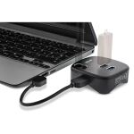InLine USB 3.0 Multiadapter, 2xUSB-A, RJ45, SD/MicroSD Cardreader, schwarz