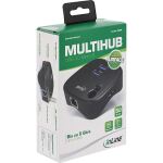 InLine USB 3.0 Multiadapter, 2xUSB-A, RJ45, SD/MicroSD Cardreader, schwarz