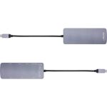 InLine USB 3.2 Gen.2 Hub, 4x USB-C + 3x USB-A, PD 100W, Aluminium, grau
