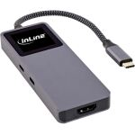 InLine USB 3.2 Gen.2 Hub, 3x USB-C, 2x USB-A, HDMI 4K, PD 100 W, Display, grau