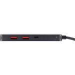 InLine USB 3.2 Gen.2 Hub, 3x USB-C, 2x USB-A, HDMI 4K, PD 100 W, Display, grau