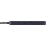 InLine USB 3.2 Gen.2 Hub, 3x USB-C, 2x USB-A, HDMI 4K, PD 100 W, Display, grau