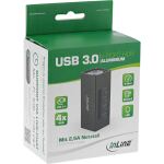 InLine USB 3.2 Hub, 4 Port, Aluminiumgehäuse, schwarz, mit 2,5 A Netzteil