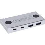 InLine 4-Port Magnetic USB Hub, 2x USB-C, 2x USB-A, 10Gb/s, Aluminiumgehäuse