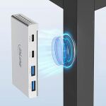 InLine 4-Port Magnetic USB Hub, 2x USB-C, 2x USB-A, 10Gb/s, Aluminiumgehäuse