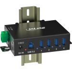 InLine USB 3.2 Gen.1 Industrie-Hub, 4 Port, Aluminiumgehäuse, mit Netzteil
