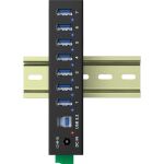 InLine USB 3.2 Gen.1 Industrie-Hub, 7 Port, Aluminiumgehäuse, mit Netzteil