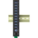 InLine USB 3.2 Gen.1 Industrie-Hub, 10 Port, Aluminiumgehäuse, mit Netzteil