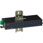 InLine USB 3.2 Gen.1 Industrie-Hub, 10 Port, Aluminiumgehäuse, mit Netzteil