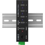 InLine USB 3.2 Gen.1 Industrie-Hub, USB-C, 4-Port, mit Netzteil