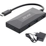 InLine USB 3.2 Gen.1 Hub, USB-C zu 2x USB-C & 3x USB-A, mit Netzteil