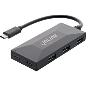 InLine USB 3.2 Gen.1 Hub, USB-C zu 2 Port USB-C und 3 Port USB-A, ohne PSU