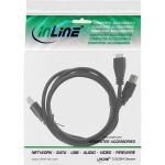InLine USB 3.2 Gen.1 Y-Kabel, 2x A an Micro B, schwarz, 1,5m
