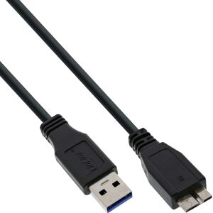 InLine USB 3.2 Gen.1 Kabel, A an Micro B, schwarz, 3m