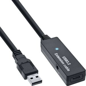 InLine USB 3.2 Gen.1 Aktiv-Verlängerung, USB-A Stecker an USB-C Buchse, 5m