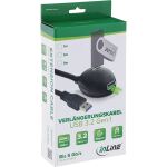 InLine USB 3.2 Gen.1 Verlängerung, A Stecker auf 2x A Buchse, Standfuß, 2m