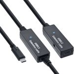InLine USB 3.2 Gen.1 Aktiv-Verlängerung, USB-C Stecker an USB-C Buchse, 10m