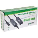 InLine USB 3.2 Gen.1 Aktiv-Verlängerung, USB-C Stecker an USB-C Buchse, 10m