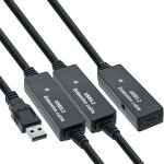 InLine USB 3.2 Gen.1 Aktiv-Verlängerung, USB-A Stecker an USB-C Buchse, 15m