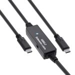 InLine USB 3.2 Gen.1 Aktiv-Kabel, USB-C Stecker an USB-C Stecker, schwarz, 15m