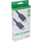 InLine USB-C Kabel, USB 3.2 Gen.2x2, 20 Gb/s, 100 W, schwarz, 2 m