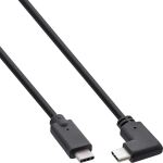InLine USB-C Kabel gewinkelt, USB 3.2 Gen.2x2, 20Gb/s, 100W, schwarz, 0,5m