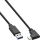 InLine USB 3.2 Kabel, USB-C Stecker gewinkelt an A Stecker, schwarz, 1m